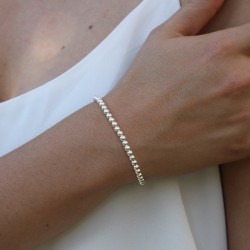 Bracelet boules élastique en argent 925/1000 le classique