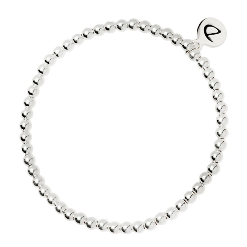 Bracelet boules élastique argent 925/1000 diamètre 2,5 mm TAILLE S