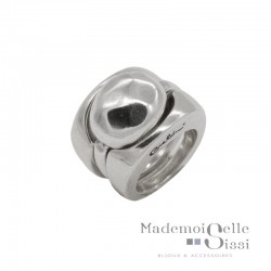 Bague métal boule triple trois en 1