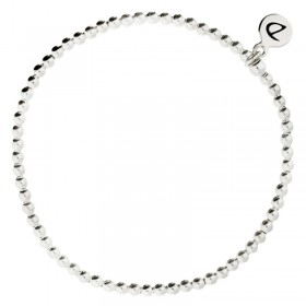 Bracelet élastiqué Le Classique - Boules 2,5 mm en argent