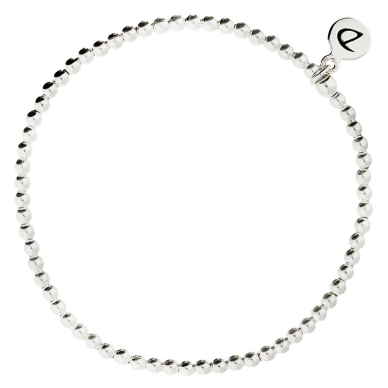 Bracelet boules élastique argent 925/1000 diamètre 2,5 mm TAILLE S