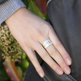 Bague aux anneaux fins en argent Doriane Bijoux