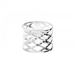 DORIANE BIJOUX - Bague large losanges en argent ciselé effet diamanté - Lullaby