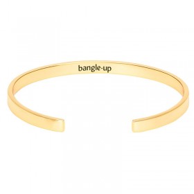 Bracelet jonc fin ouvert Bangle UP en laiton doré stylisé Or light
