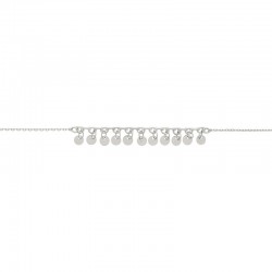 Bracelet ajustable CHLOE argenté - Chaîne fine & Petites médailles - NILAI PARIS