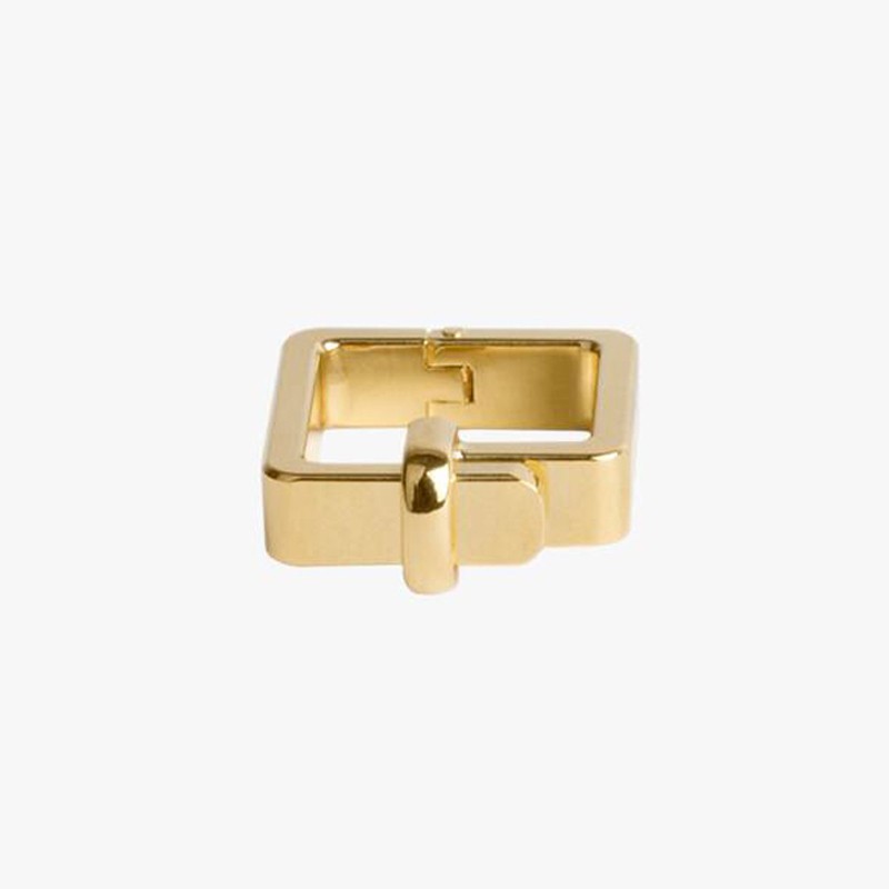 Bague large Carré Jonc dorée - Décor Ceinture de la collection CXC Bague large Carré Jonc dorée - Décor Ceinture de la collection CXC
