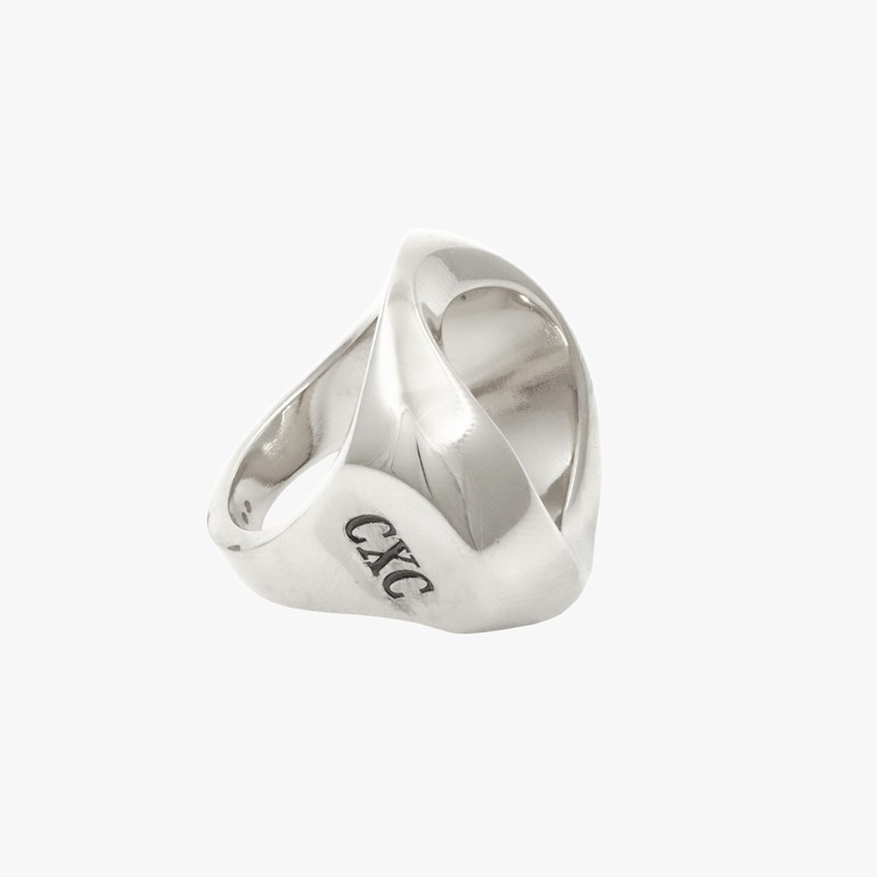 Bague Large NOVEDAD métal - Décor bombé & Anneau évidé CXC Bague Large NOVEDAD métal - Décor bombé & Anneau évidé CXC