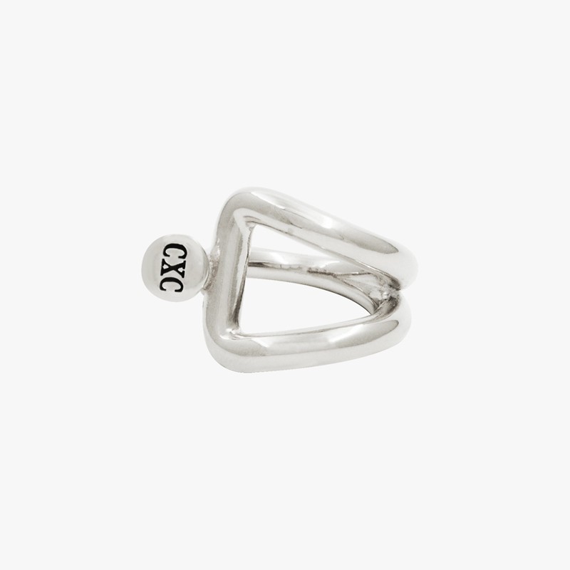 Bague Large COL métal - Décor boucle généreuse design CXC Bague Large COL métal - Décor boucle généreuse design CXC