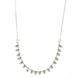 Collier court GYPSY argenté - Chaîne fine parsemée de pampilles Nilaï Paris
