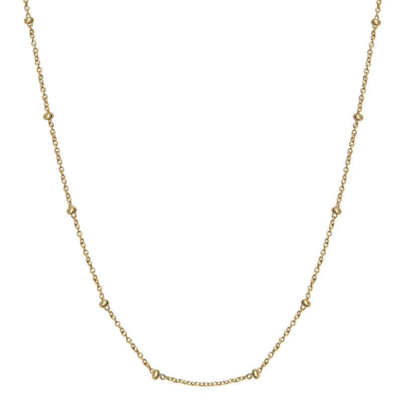 Collier doré - Chaîne fine & toutes petites boules CANYON BIJOUX Collier doré - Chaîne fine & toutes petites boules CANYON BIJOUX
