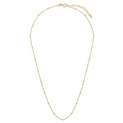 Collier court doré - Chaîne très fine & toutes petites boules CANYON BIJOUX