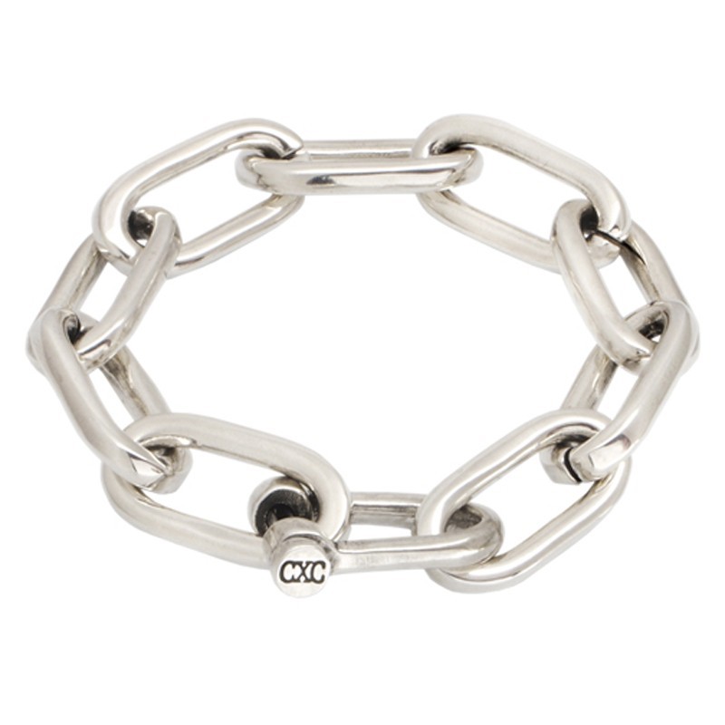 Bracelet Gourmette métal - Grosse maille marine & Fermoir manille CXC Bracelet Gourmette métal - Grosse maille marine & Fermoir manille CXC