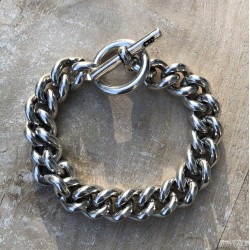 Bracelet Gourmette CORIDOR métal - Chaîne & Fermoir anneau barrette CXC