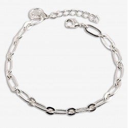 Bracelet Fin chaîne DIM argent - Petits & Grands maillons allongés - CHORANGE