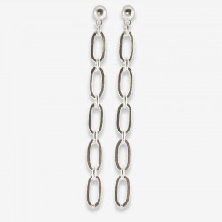 Boucles d'oreilles pendantes DIM argent - Maillons allongés CHORANGE