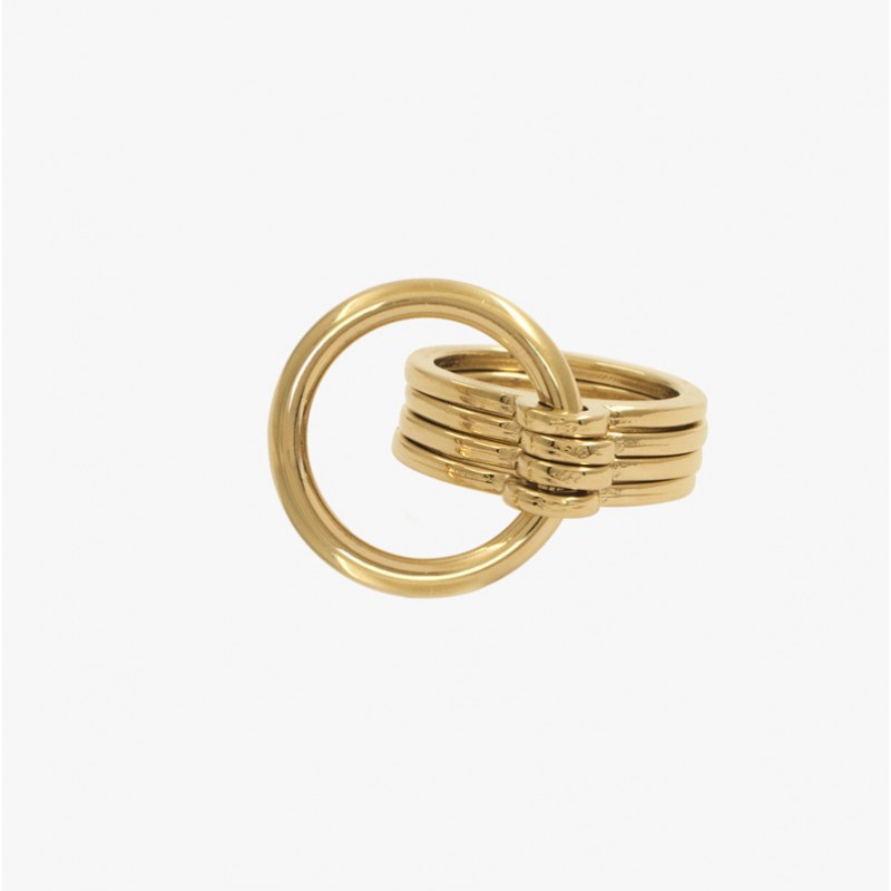 Bague Large ROUNDS doré - Anneaux & Décor anneau rond design - CXC Bague Large ROUNDS doré - Anneaux & Décor anneau rond design - CXC