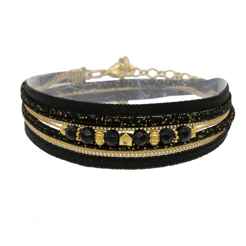 Bracelet multi-rangs PEPITA doré - Cordons & Perles - BY GARANCE Bracelet multi-rangs PEPITA doré - Cordons & Perles - BY GARANCE