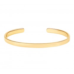 Bracelet jonc fin ouvert BANGLE UP  en laiton doré stylisé Or light