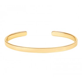 Bracelet jonc fin ouvert BANGLE UP  en laiton doré stylisé Or light