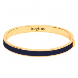 Bracelet jonc Bangle fermé doré - Email Bleu marine nuit BANGLE UP