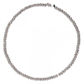 Bracelet élastique CRISTAL - Perle argent & Perles de verres grises tourterelles DORIANE Bijoux