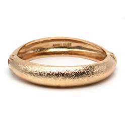 Bracelet Jonc AMOK UNI GOLD - Jonc martelé moucheté bombé en laiton doré - Argelouse