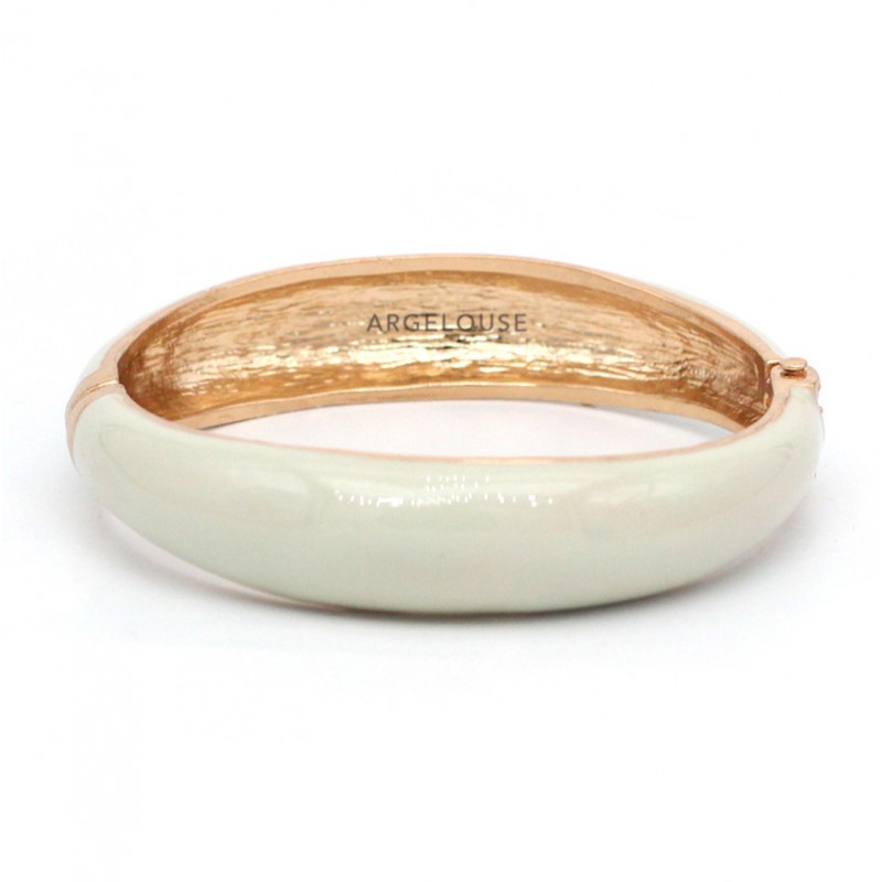 Bracelet Jonc AMOK UNI doré - Email Ecru ARGELOUSE Bracelet Jonc AMOK UNI doré - Email Ecru ARGELOUSE