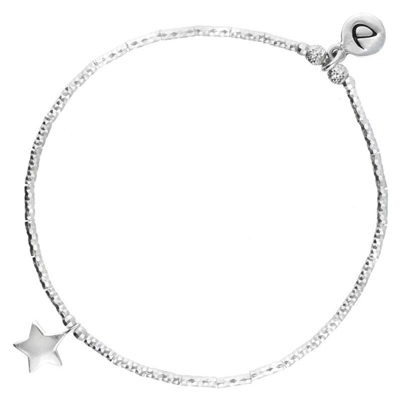 Bracelet élastique Argent ETOILE - Tubes diamantées & ETOILE design - DORIANE Bijoux Bracelet élastique Argent ETOILE - Tubes diamantées & ETOILE design - DORIANE Bijoux