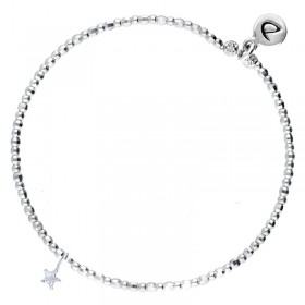 Bracelet élastique Perles en Argent & PETITE ETOILE OXYDE DORIANE BIJOUX