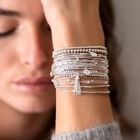 Bracelet boules argent