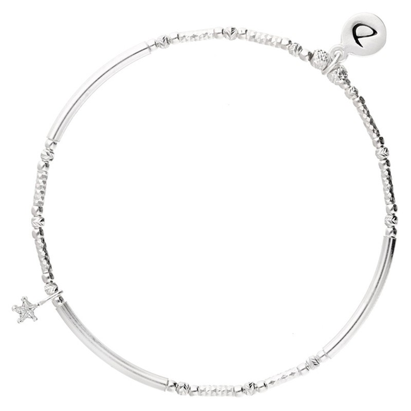 Bracelet élastique Argent PETITE ETOILE Oxyde - Perles tubes & Etoile martelée - DORIANE Bijoux Bracelet élastique Argent PETITE ETOILE Oxyde - Perles tubes & Etoile martelée - DORIANE Bijoux