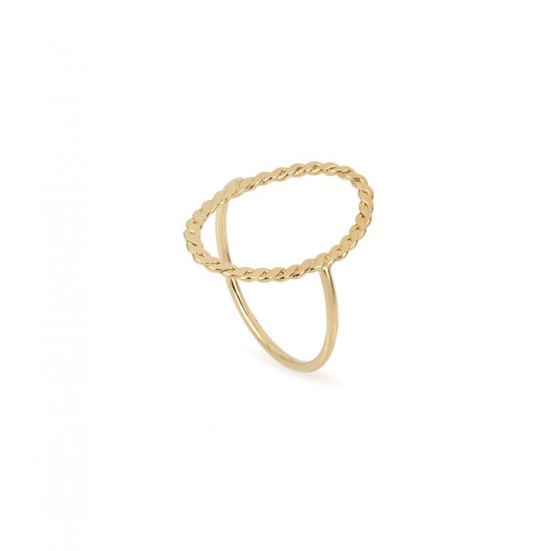 Bague fine OLYMPE OVALE plaqué Or - Anneaux entrelacés BDM STUDIO Bague fine OLYMPE OVALE plaqué Or - Anneaux entrelacés BDM STUDIO