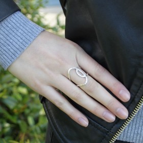 Bague en argent ciselé Doriane Bijoux L'insolite