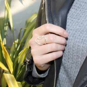 Bague en argent ciselé Doriane Bijoux L'insolite