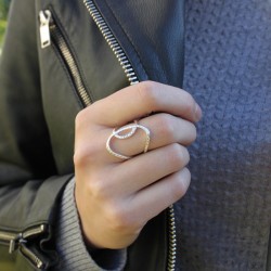 Bague en argent ciselé Doriane Bijoux L'insolite