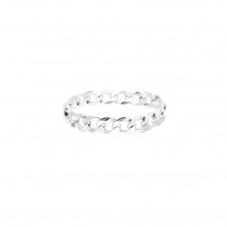 Bague gourmette San Francisco en Argent - Chaîne mailles rock - DORIANE Bijoux