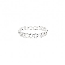 Bague gourmette San Francisco en Argent - Chaîne mailles rock - DORIANE Bijoux