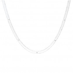 Collier court DE LA MARIEE en Argent - Chaînes billes & Chaîne boules - DORIANE Bijoux