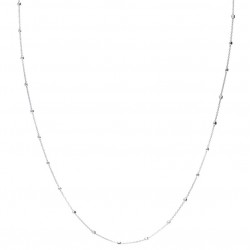 Collier sautoir en Argent - Chaîne fine & Petits carres lisses - DORIANE Bijoux