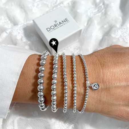 BC2428E - Bracelet Chaîne Ajustable Métal Argenté avec Charm Boule Strass -  Oh My Shop