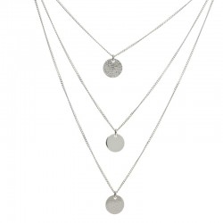 Collier multi-rangs Argent - Rounds of love & Trio de médailles - DORIANE Bijoux