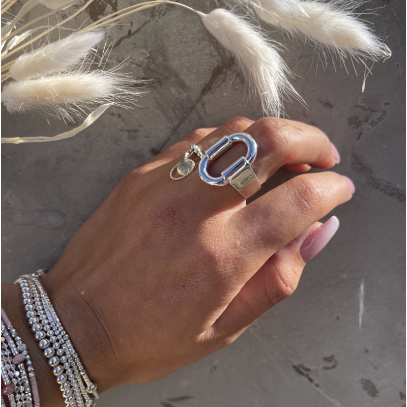 Bague En Argent Style Cordage - Taille 55, Anneau Décoratif Complet, Occasion