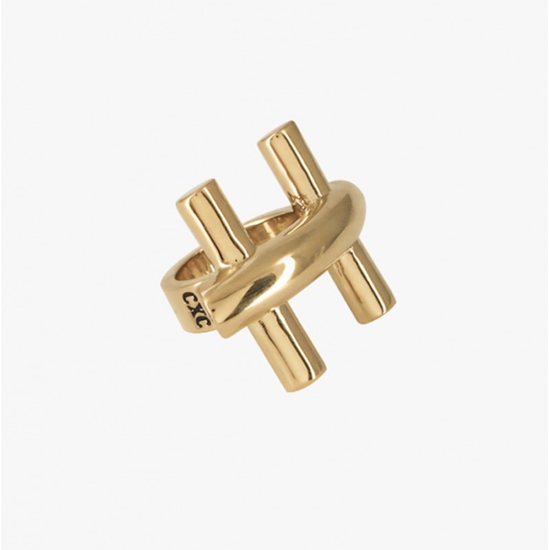 Bague Large - La New H en plaqué Or CXC BJOUX Bague Large - La New H en plaqué Or CXC BJOUX
