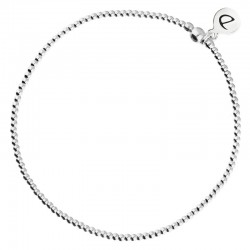 Bracelet élastique fin BASIC Argent & Mini-Perles diamantées DORIANE Bijoux