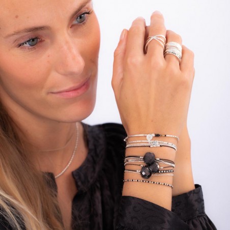 Bracelet maille boule argent - Cdiscount