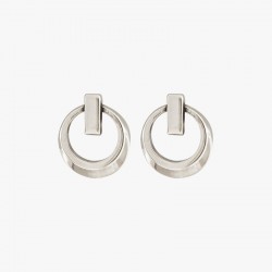 Boucles d'oreilles Créoles HEBILLA métal & Boucle clip design CXC