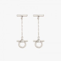 Boucles d'oreilles puces ESTRIBO métal- Chaîne & Etrier design CXC
