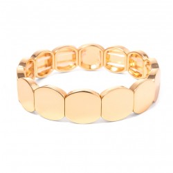 Bracelet élastiqué COLORFUL XL GOLD - Pastilles Email Doré - Simone à Bordeaux