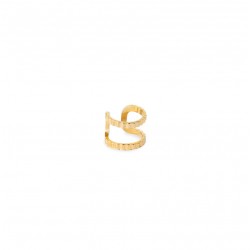 Boucle d'oreille double EAR CUFF doré & Strié - A l'unité LOVELY DAY BIJOUX