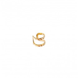 Boucles d'oreilles double EAR CUFF dorées & Décors torsades designs signées LOVELY DAY